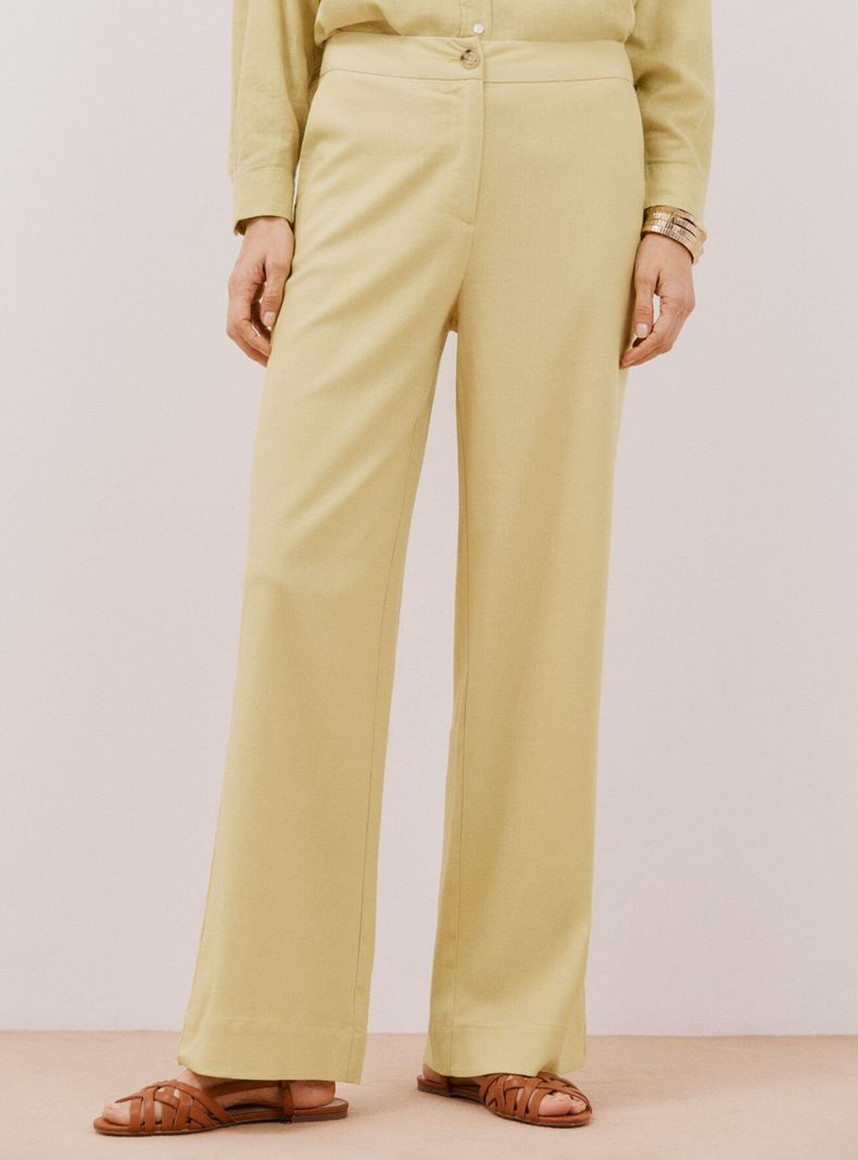 Pantalón Lino Pierna Recta