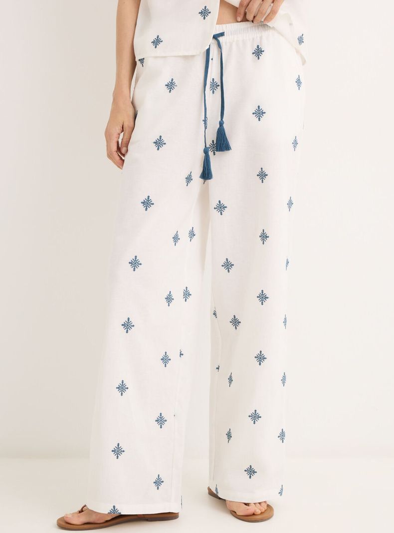 Pantalón de Raya Goma en Cintura