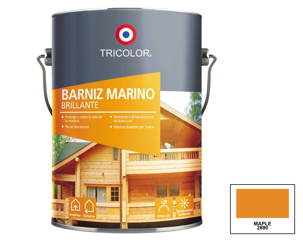 Barniz marino 1 galón maple brillante Tricolor-0