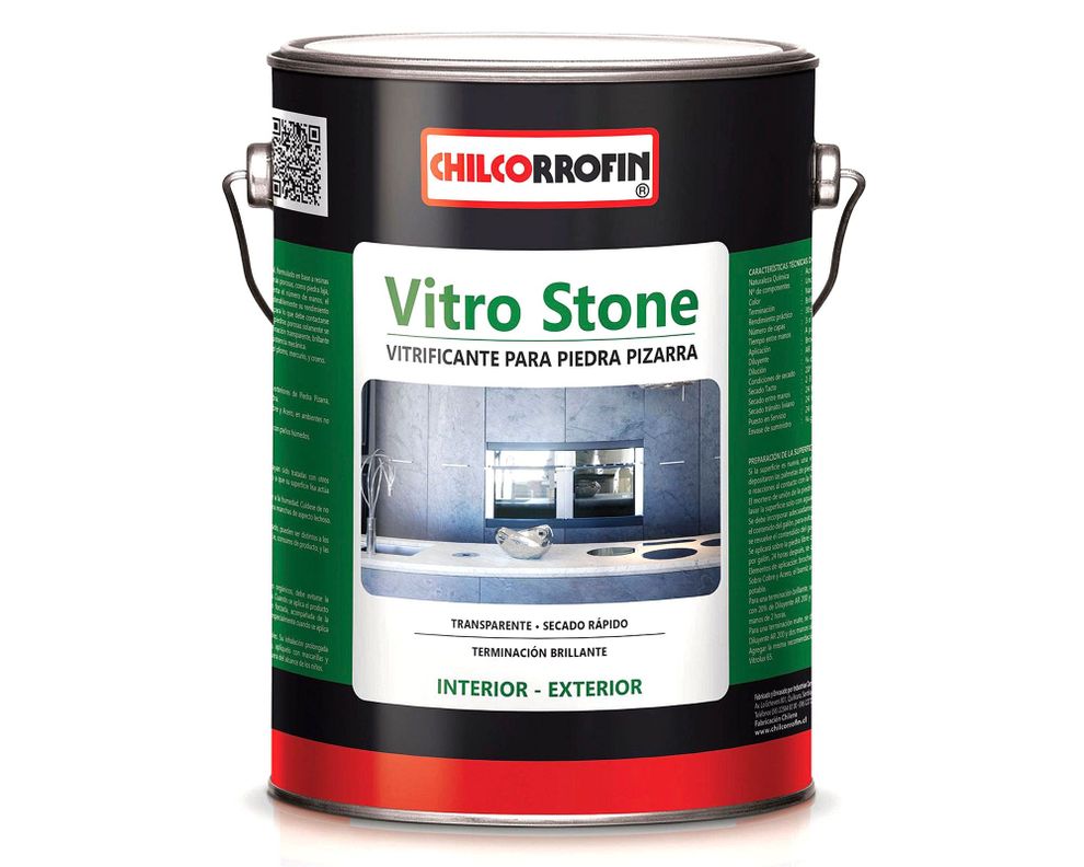 Barniz 1 galón Vitro Stone transparente mate Chilcorrofin-0