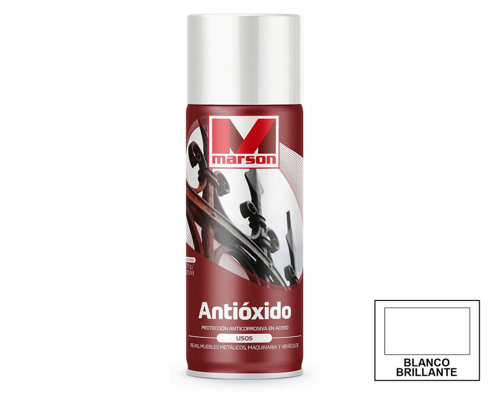 Pintura spray 485 ml Antióxido blanco Marson-0