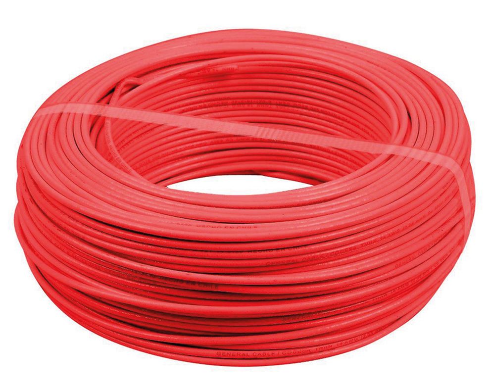 Alambre nya 2,5 mm 50 m H07V-U rojo Cocesa-0