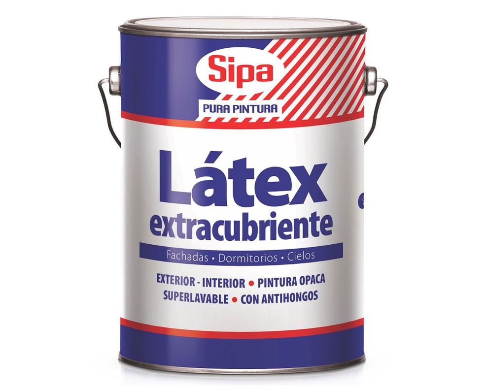 Látex 1 galón Extracubriente blanco mate Sipa-0