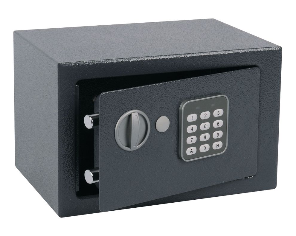 Caja fuerte 18x18x23 cm HYQHOUARN018 gris oscuro Arnik-0