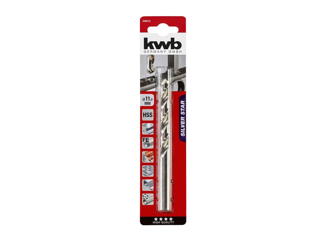 Broca para metal 11 mm HSS silver star 206610 KWB-0