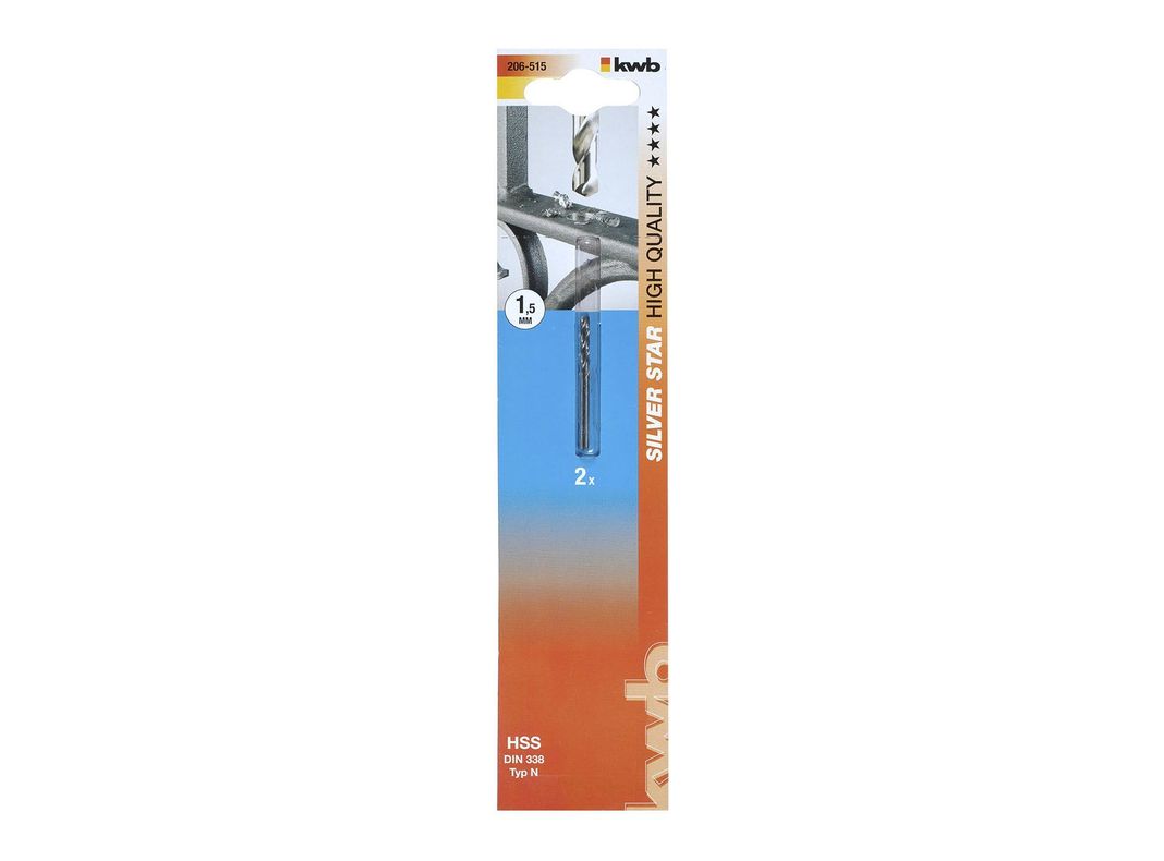 Broca para metal 1,5 mm HSS silver star 206515 KWB-0