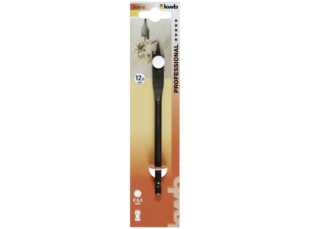 Broca plana para maderas 12 mm 512412 KWB-0