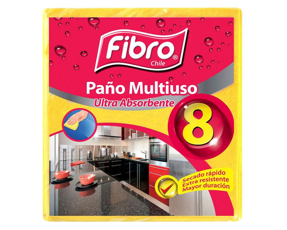 Paño multiuso 8 unidades Fibro-0