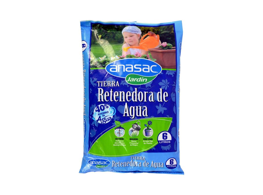 Tierra retenedora ahorra 40% agua 6 litros Anasac-0