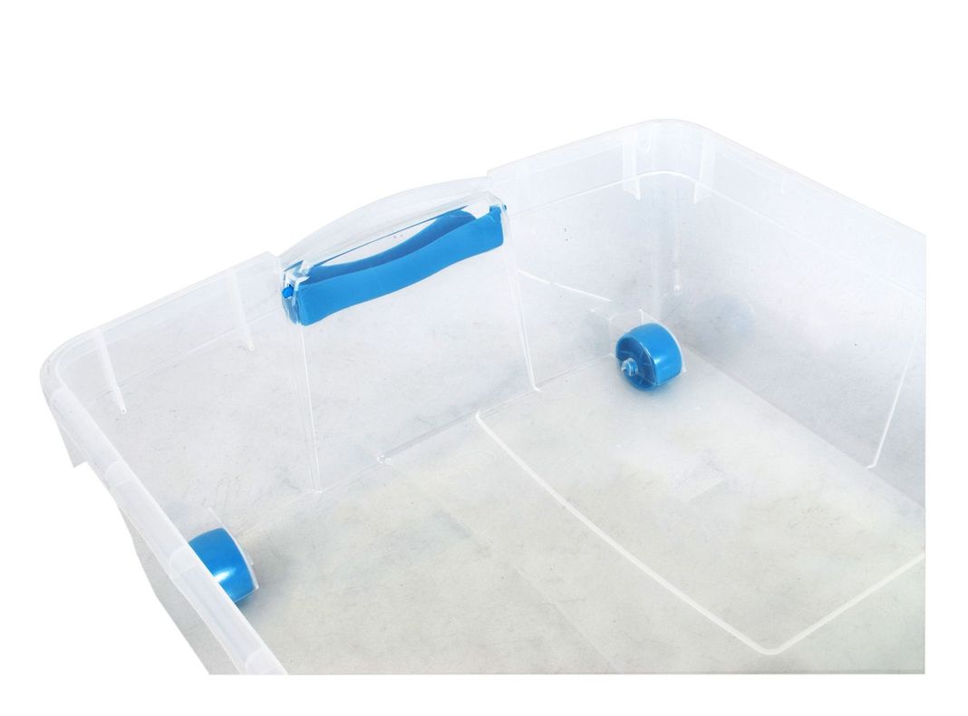 Caja organizadora 32 litros Rollbox transparente Wenco-1