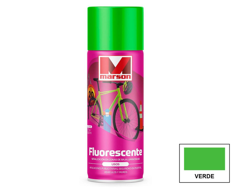 Pintura spray 485 ml verde Marson.-0