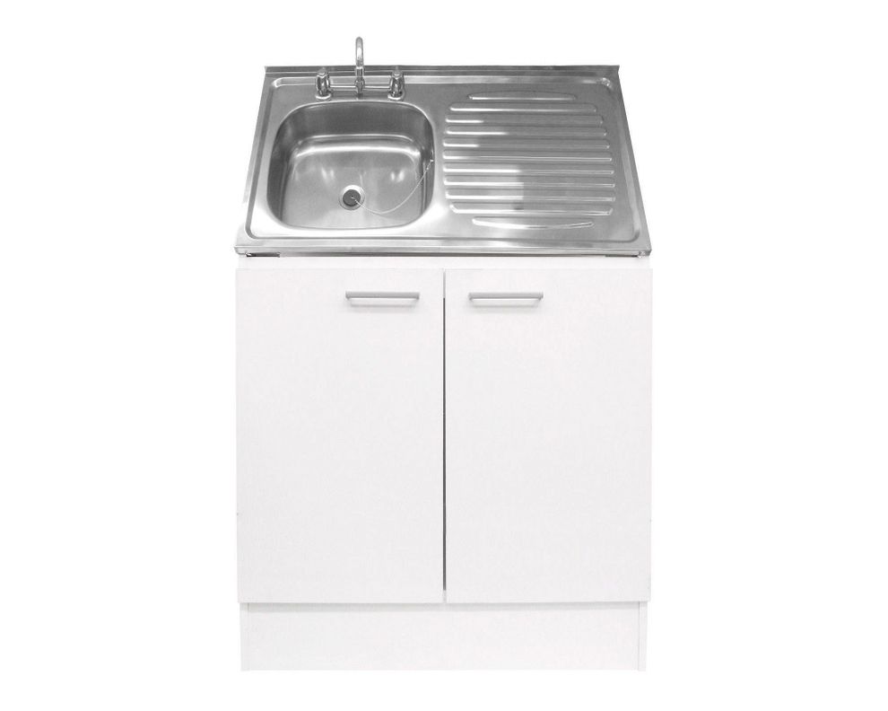 Mueble base lavaplatos 80 cm ED 2 puertas blanco Mobikit-1