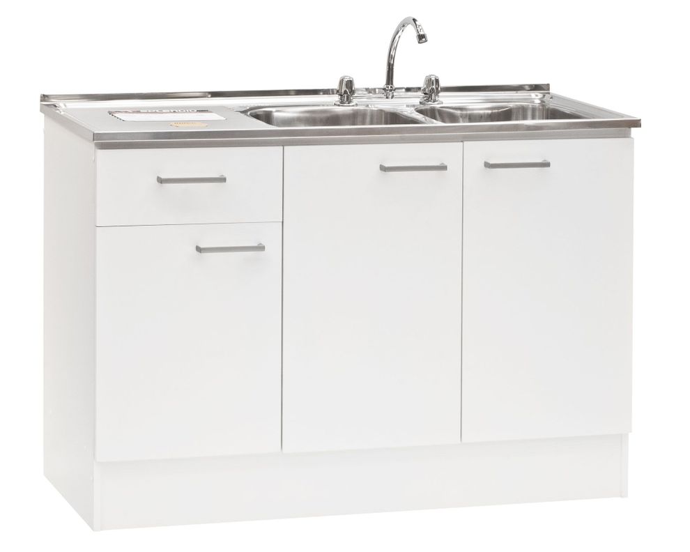 Mueble base lavaplatos EI 3 puertas 1 cajón blanco Mobikit-0