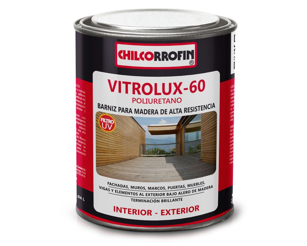 Barniz 1/4 galón Vitrolux-60 nogal brillante Chilcorrofin-0