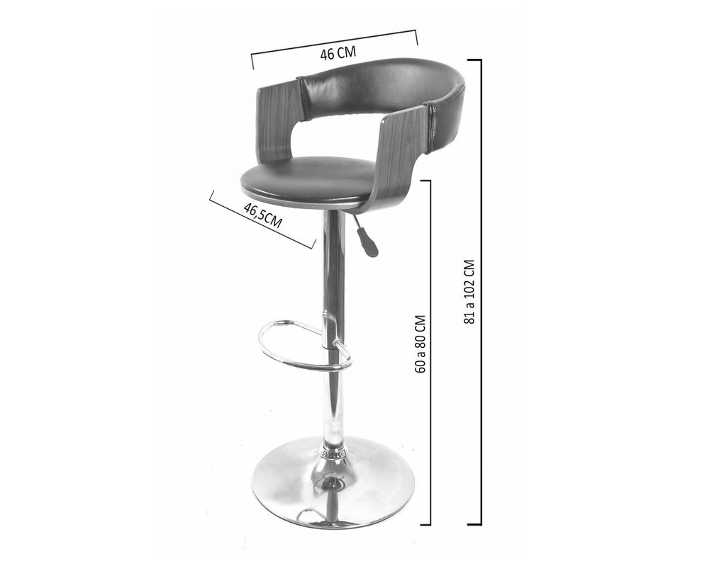 Silla bar Bosco negro/café M+Design-4