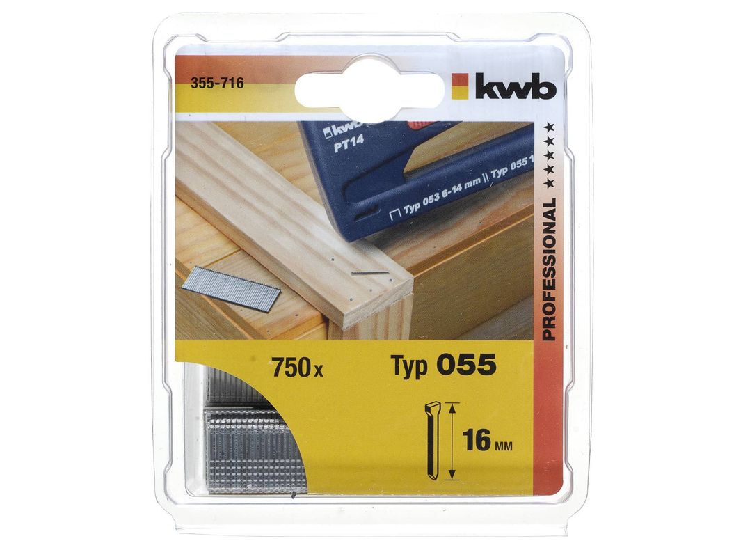 Grapas extra fuertes 16mm (5/8'') 750 unidades T055 KWB-2