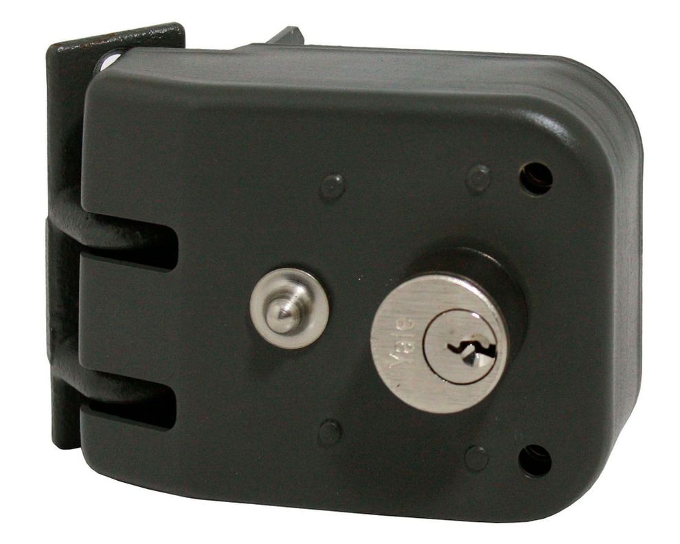 Cerradura sobreponer puertas de 30 a 60 mm corredera derecha gris Yale