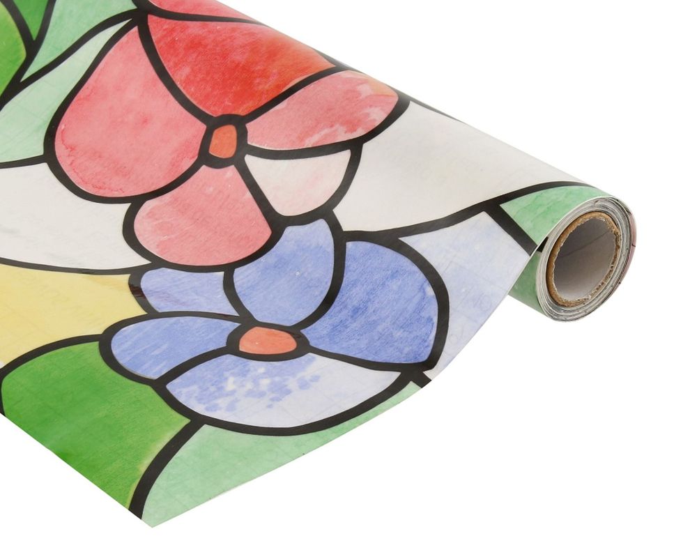 Papel autoadhesivo 2x0,45 m flores rojas Muresco-3