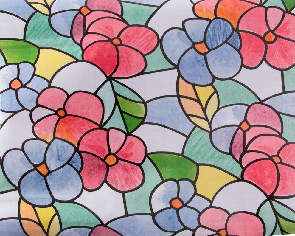 Papel autoadhesivo 2x0,45 m flores rojas Muresco-1