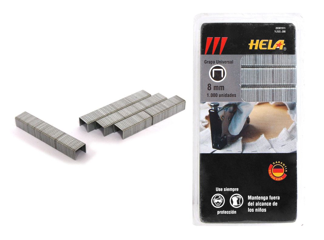 Grapas 8mm (5/16'') 1000 unidades YJSG-J08 Hela-0