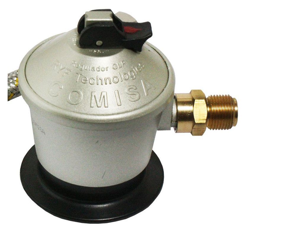 Kit regulador+flexible metal 1 mt hizq 3/8 Comisa-1