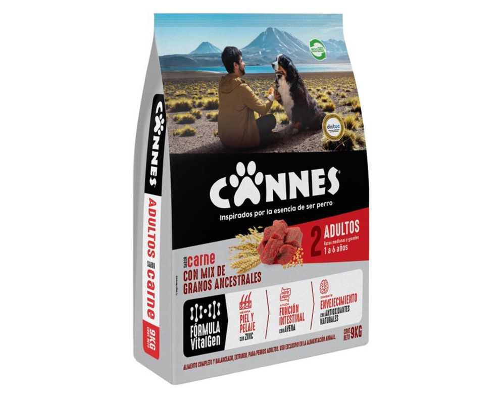 Alimento perro 9 kg Premium carne, pollo y cereales Cannes-6