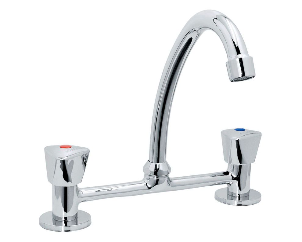 Combinación lavaplatos miami cromo Plumber-0