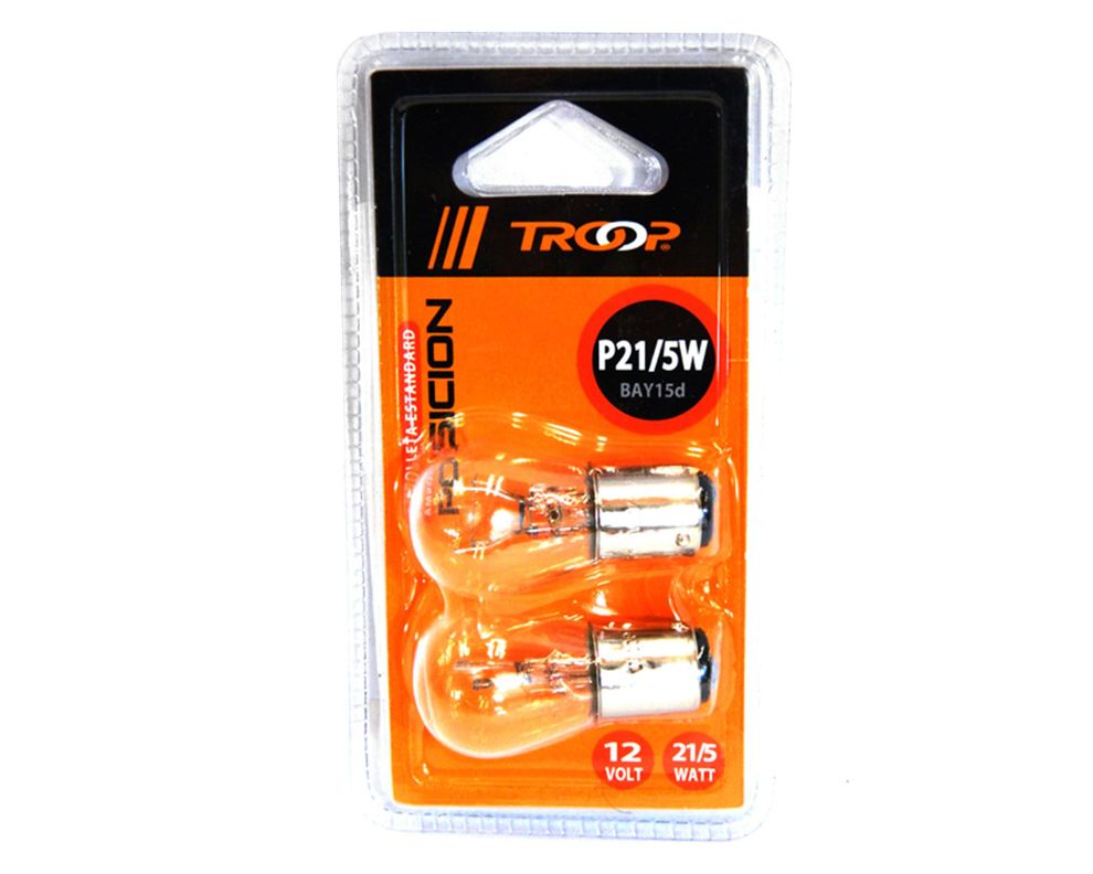Ampolleta 5W P21 BAY15D Estándar 2 unidades Troop-1