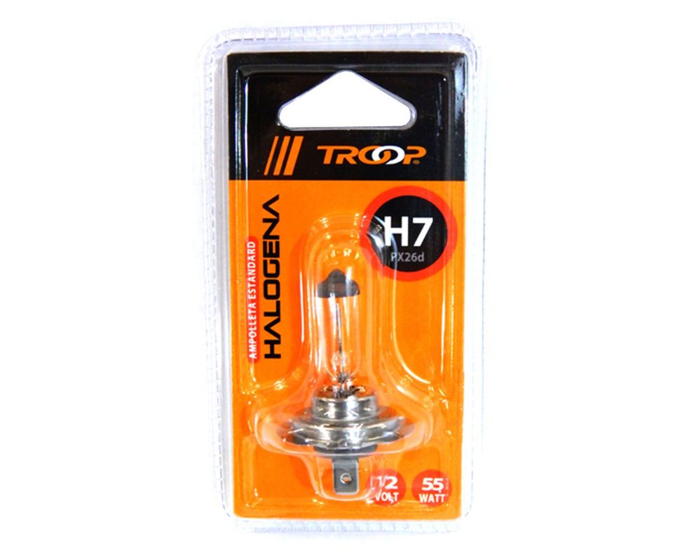 Ampolleta 55W H7 PX26D Estándar Troop-0
