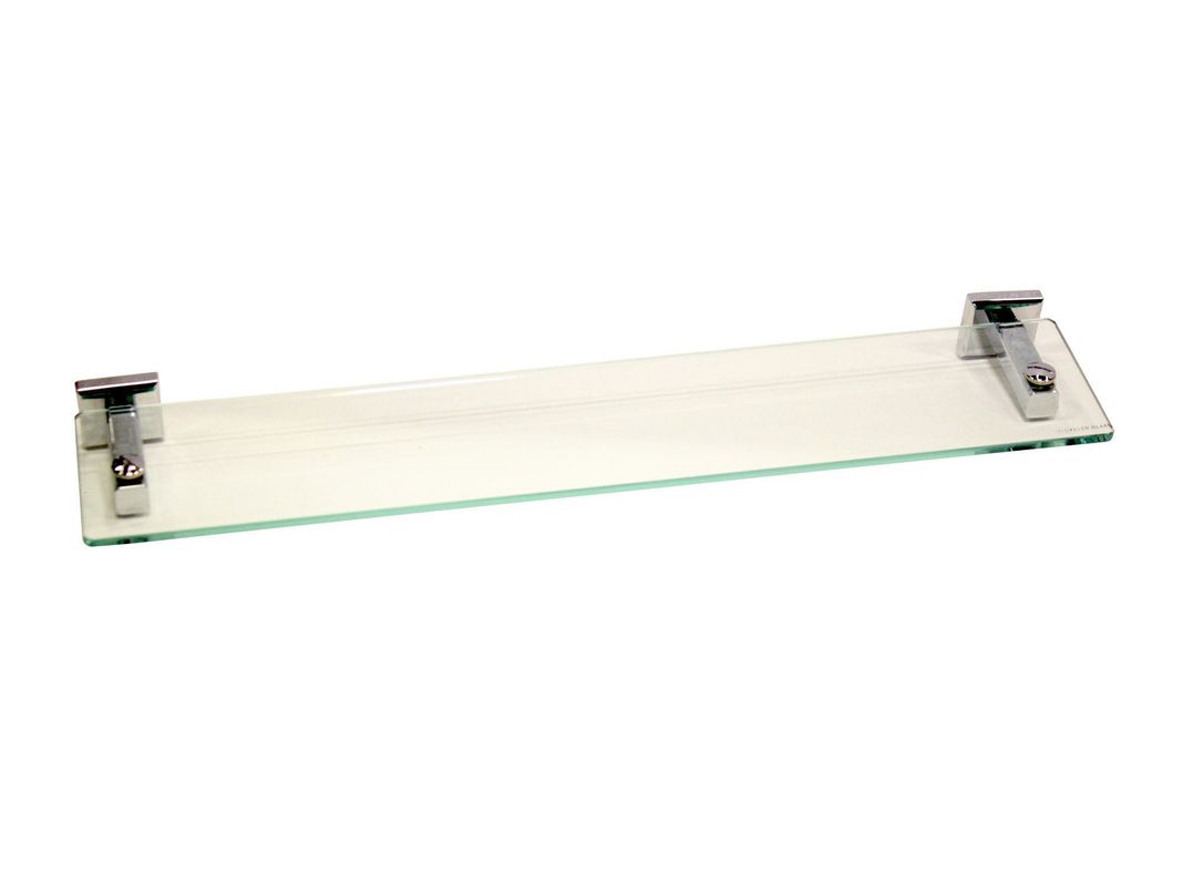 Repisa cristal Bari cromo 50 cm-0