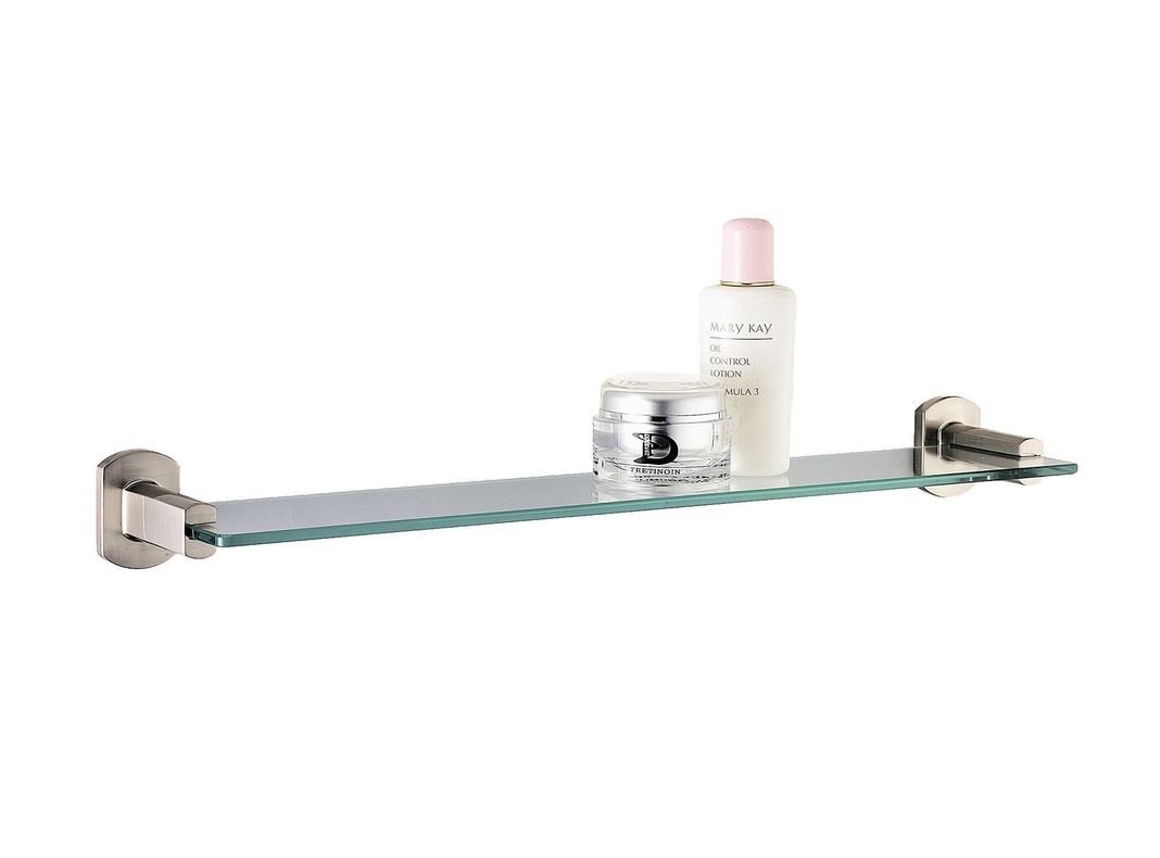 Repisa cristal Palma cromo 50 cm-0