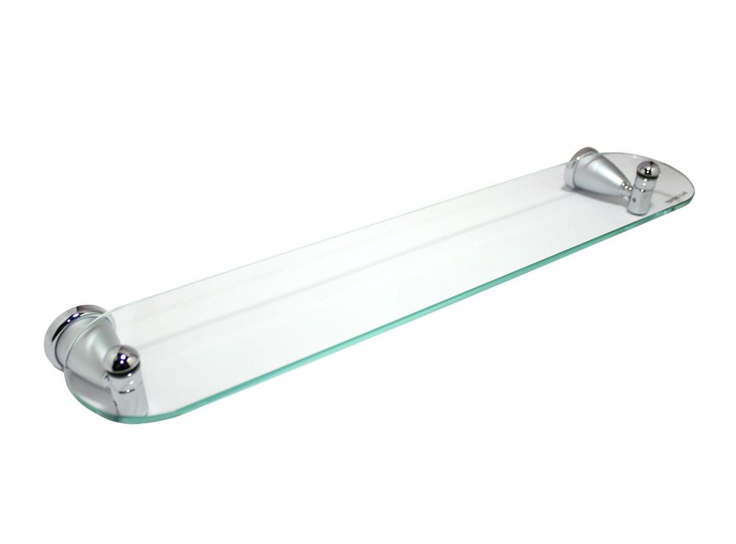 Repisa cristal Nepal satín/cromo 50 cm-0
