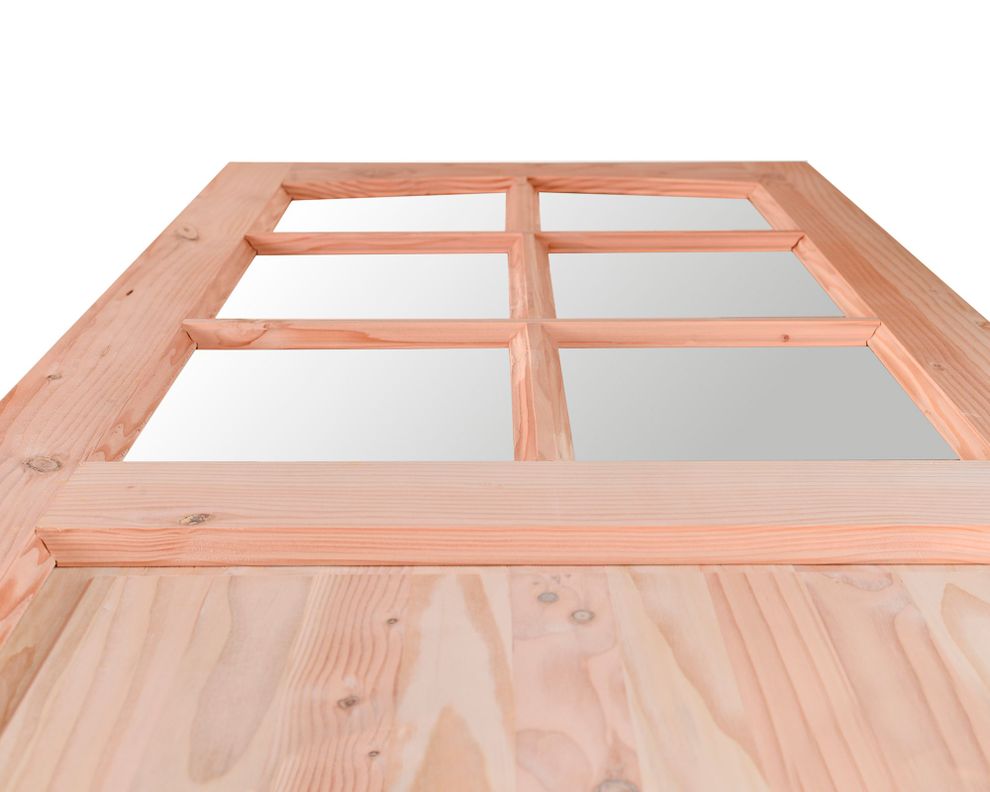 Puerta Pino Oregón 85x200 cm Nahuel 1/2 Cuerpo Vidrio AFN-5