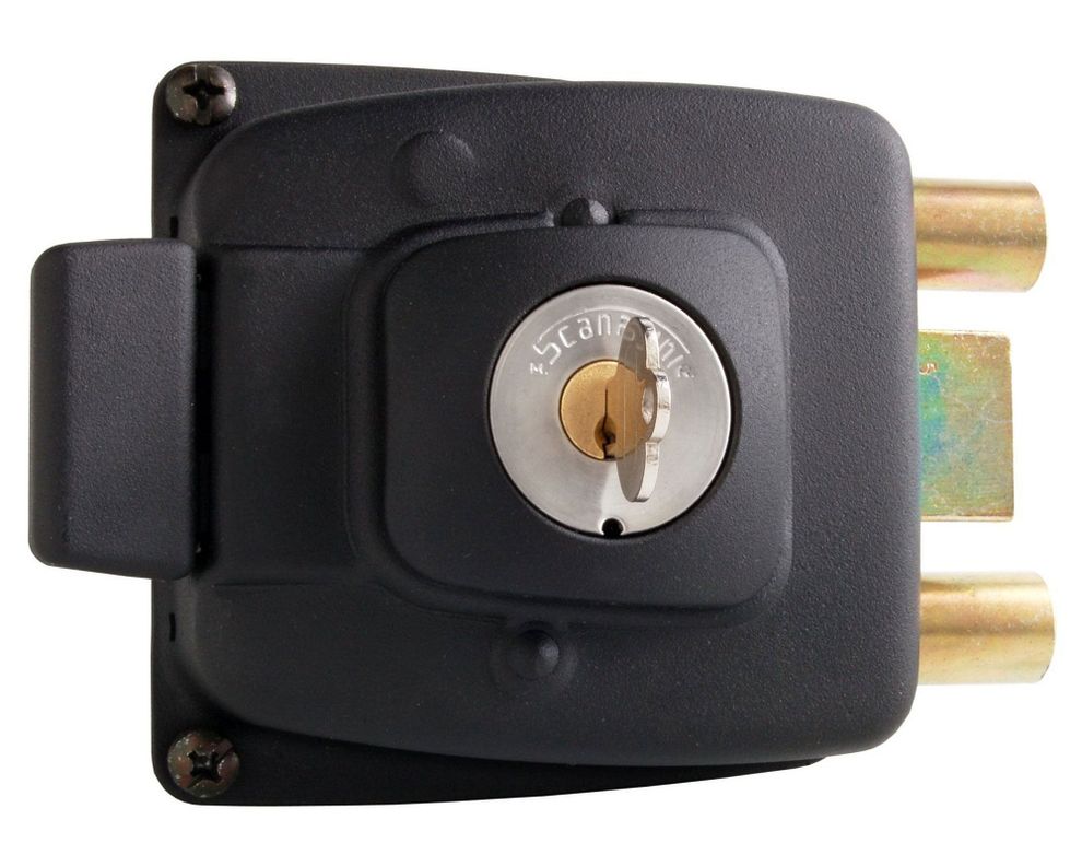 Cerradura sobreponer puertas de 30 mm 2002 negro Scanavini-0