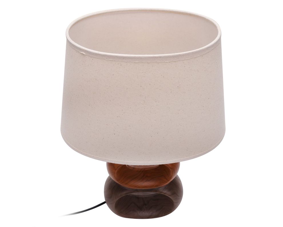 Lámpara sobremesa 1L 60W E27 Aros blanco/café Abitare-1