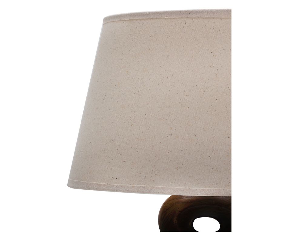 Lámpara sobremesa 1L 60W E27 Aros blanco/café Abitare-5