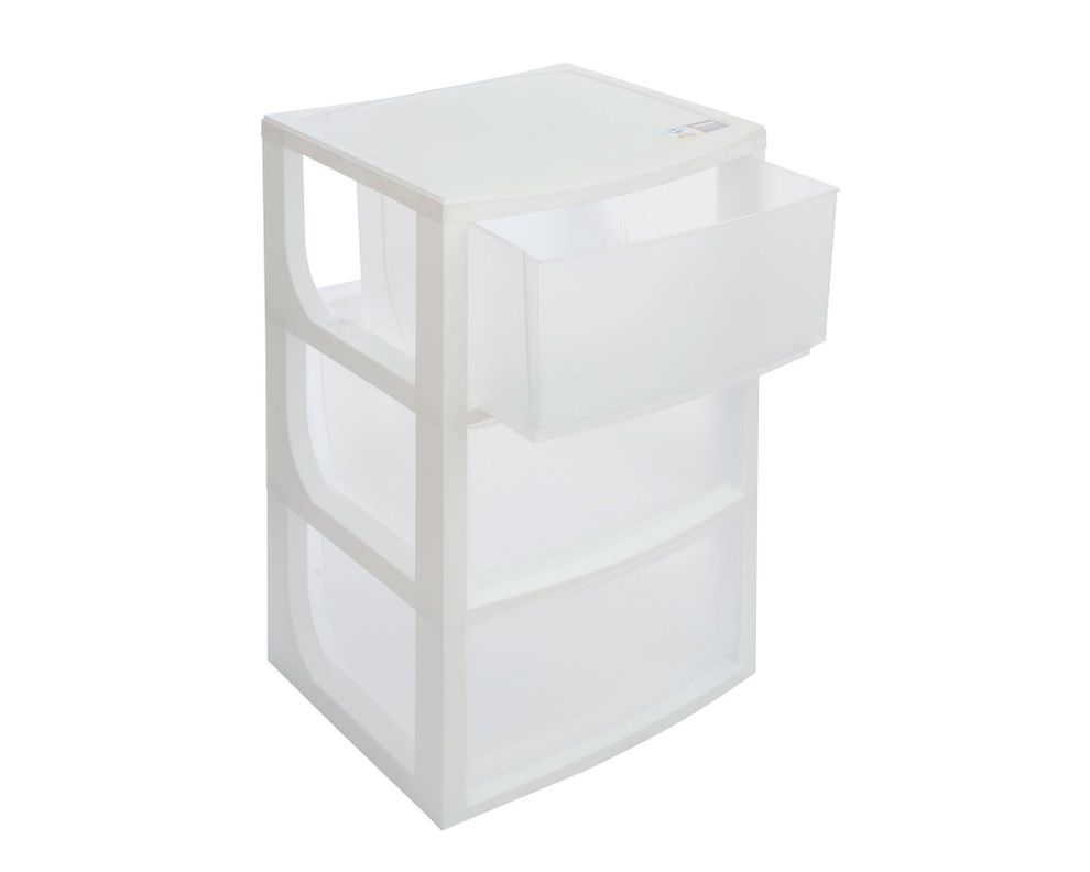 Mueble organizador 3 cajones blanco Wenco-3