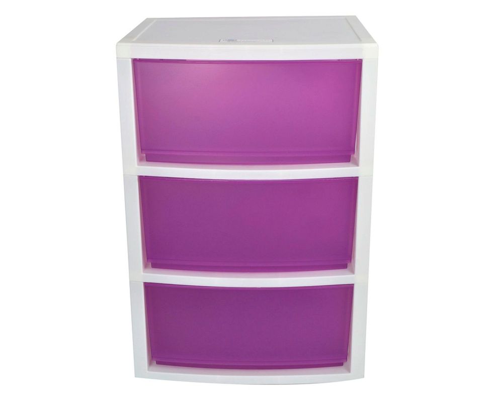 Mueble organizador 3 cajones morado Wenco-0