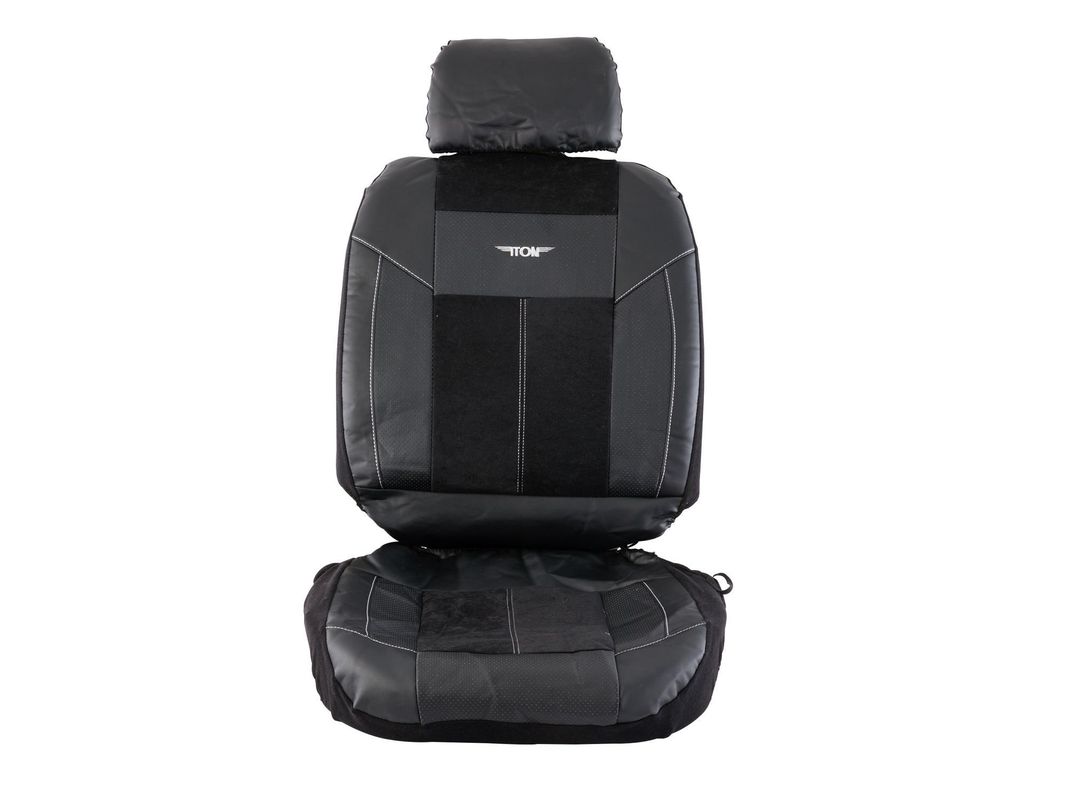 Cubre asientos Premium negro 10 piezas Carlife-0