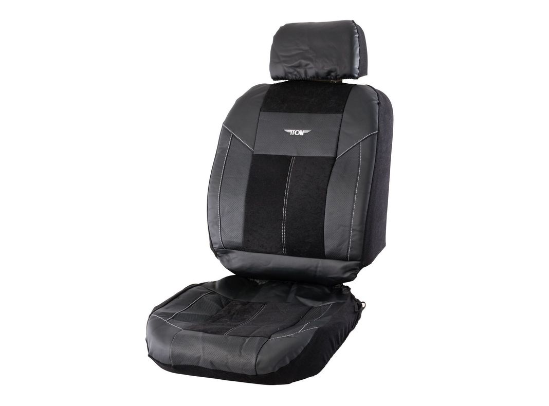 Cubre asientos Premium negro 10 piezas Carlife-1
