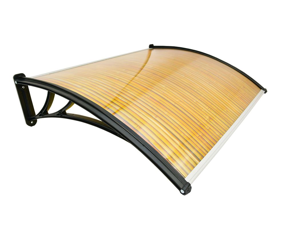Alero listo protección policarbonato Bambú Curvo 100x120 cm-4