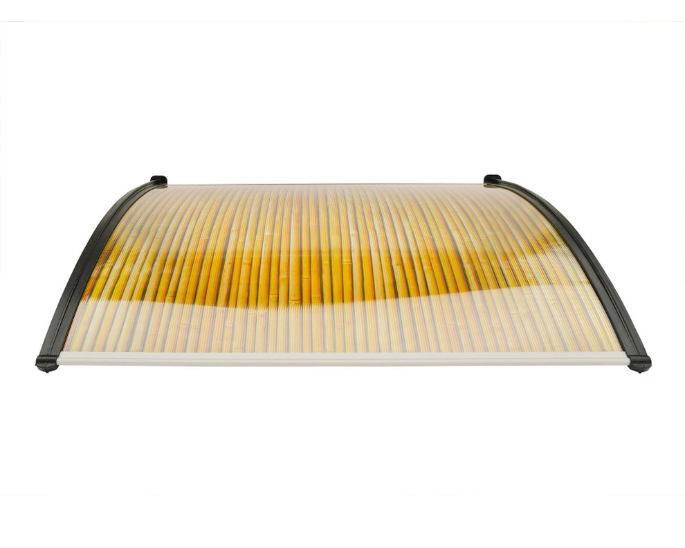 Alero listo protección policarbonato Bambú Curvo 100x120 cm-0