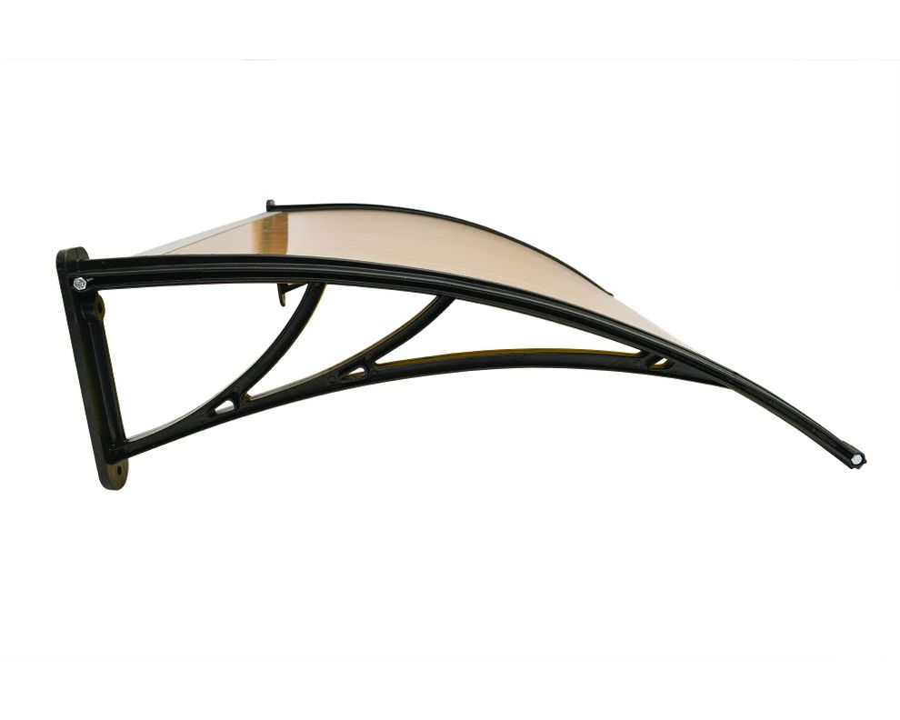 Alero listo protección policarbonato Bambú Curvo 100x120 cm-2