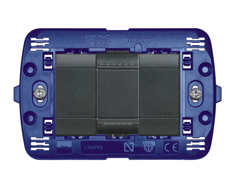 Placa semiarmada interruptor 16A 9/24 antracita Bcitino-0