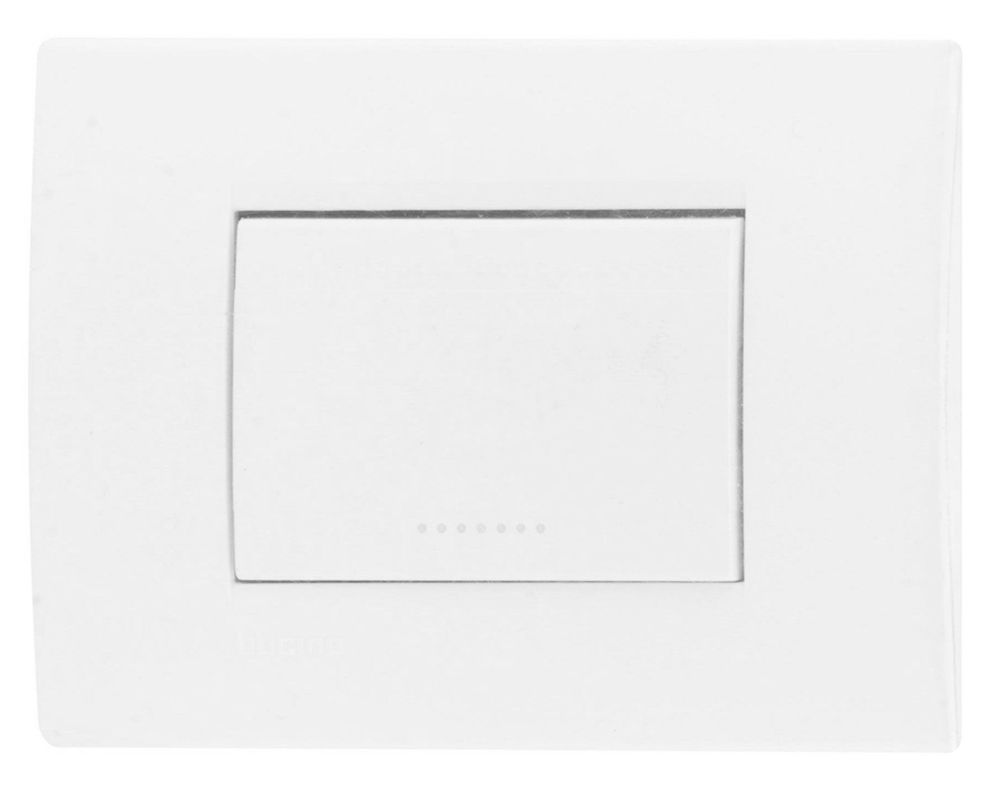 Placa armada interruptor simple 9/24 blanco Bticino-0