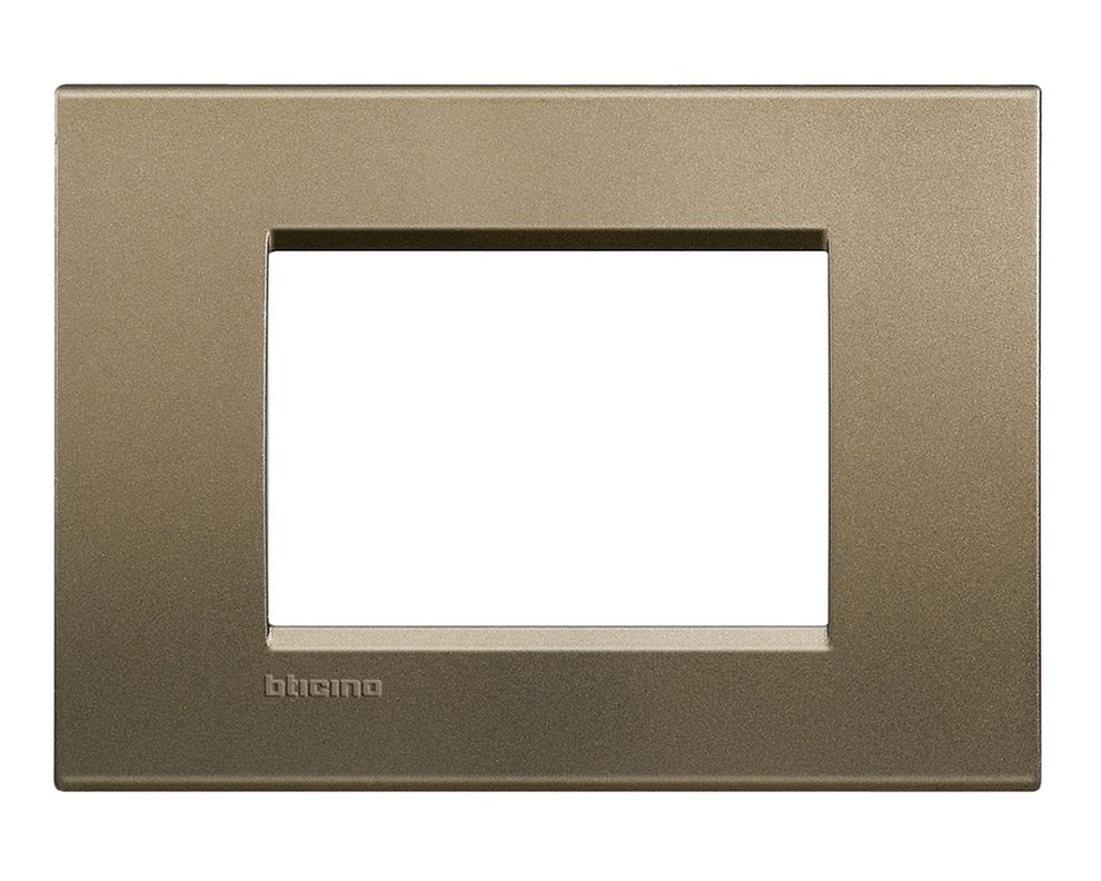 Placa rectangular 3 módulos square Bticino-0