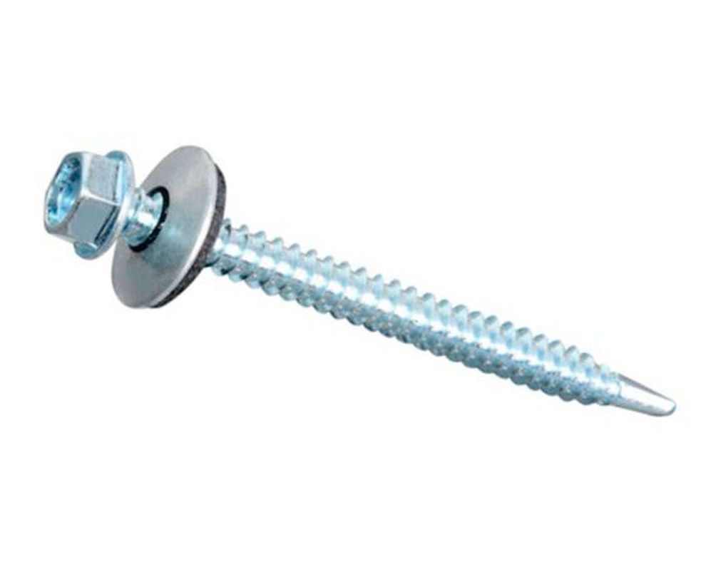 Tornillo autoperforante hexagonal con golilla goma 12x2 1/2'' blister 5 unidades Imporper-0