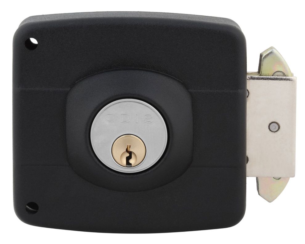 Cerradura sobreponer puertas de 35 a 50 mm 393 negro Odis-0