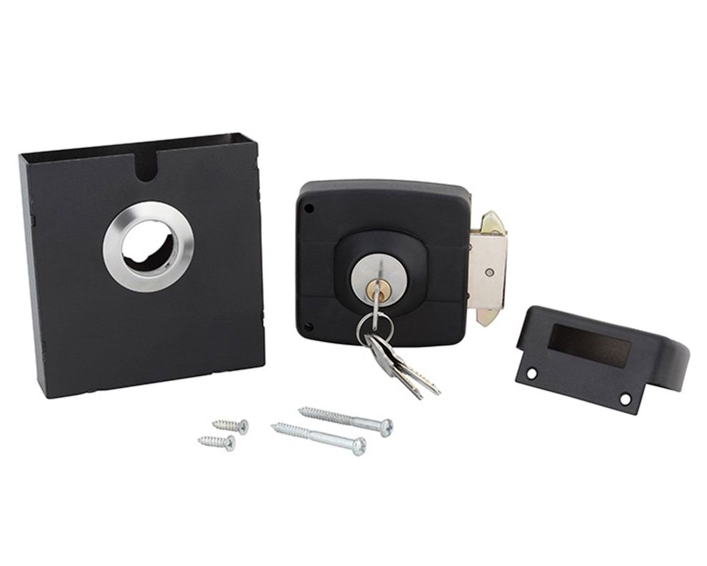 Cerradura sobreponer puertas de 35 a 50 mm 393 negro Odis-2