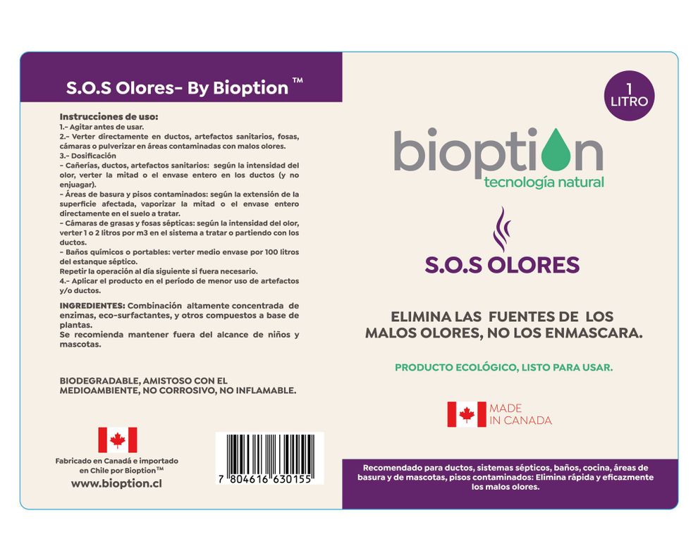 Neutralizador de olores 1 litro Bioption-1